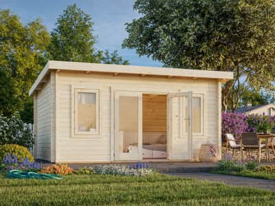 Log Cabin Garden House Lisa 4.5m x 3.3m — Cabins & Studios