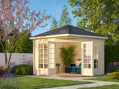 Log Cabin Corner Garden House Melanie 2.8m x 2.8m — Cabins & Studios