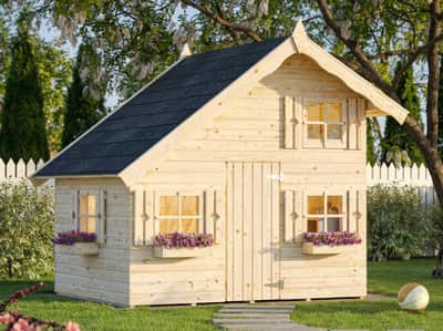 Kids Wooden Playhouse Tom 2.2m x 1.8m x 2.28m — Playhouses