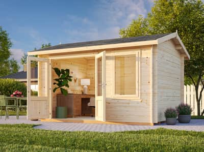 Log Cabin Garden House Iris 3.6m x 2.7m — Cabins & Studios