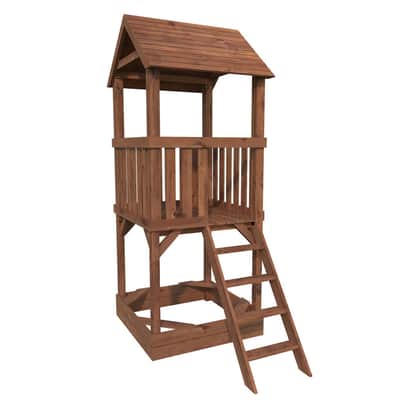 Jesper Wooden Kids Tower with Roof — Playgrounds