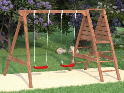Jonas Wooden Swing Set with 1.2m Platform — Playgrounds