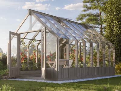 Glasshouse Emilia 3.0m x 4.8m — Cabins & Studios