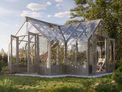 Glasshouse Emilia 4.2m x 5.4m — Cabins & Studios