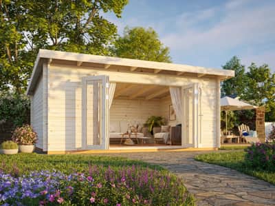 Log Cabin Garden House Lea 5.3m x 3.8m — Cabins & Studios