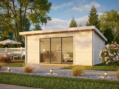 Log Cabin Garden House Lea Slide Plus 5.3m x 3.8m — Cabins & Studios