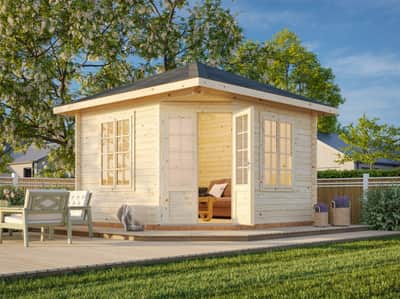 Log Cabin Corner Garden House Melanie 3.3m x 3.3m — Cabins & Studios